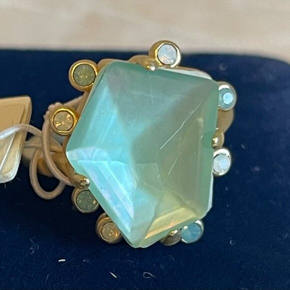 Spartina 449 Jewelry - Spartina 449 Dune Ring Aqua Pearlescent Size 7 GP